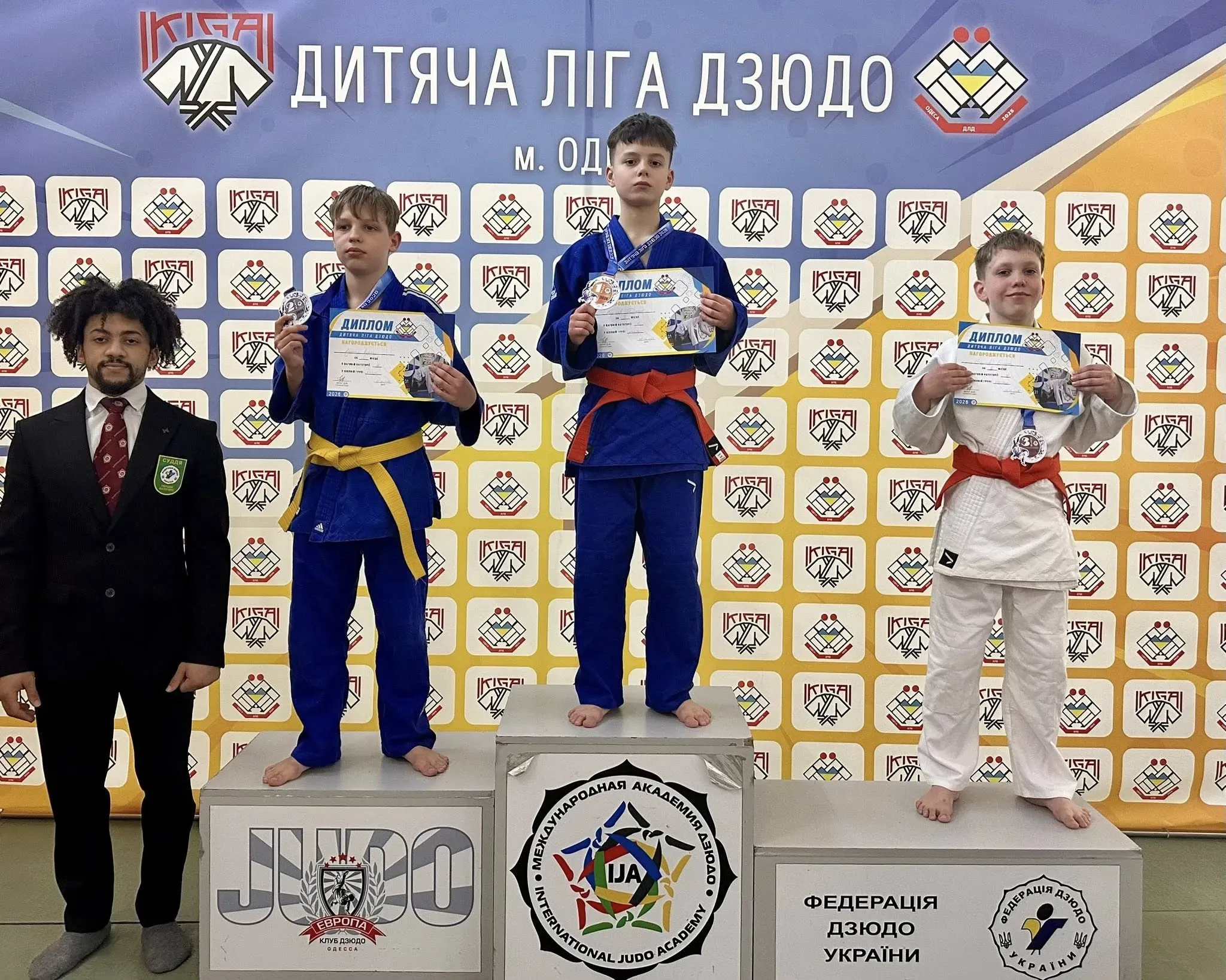 нагородження  Дитяча ліга дзюдо Одеса 2026 тур 1
