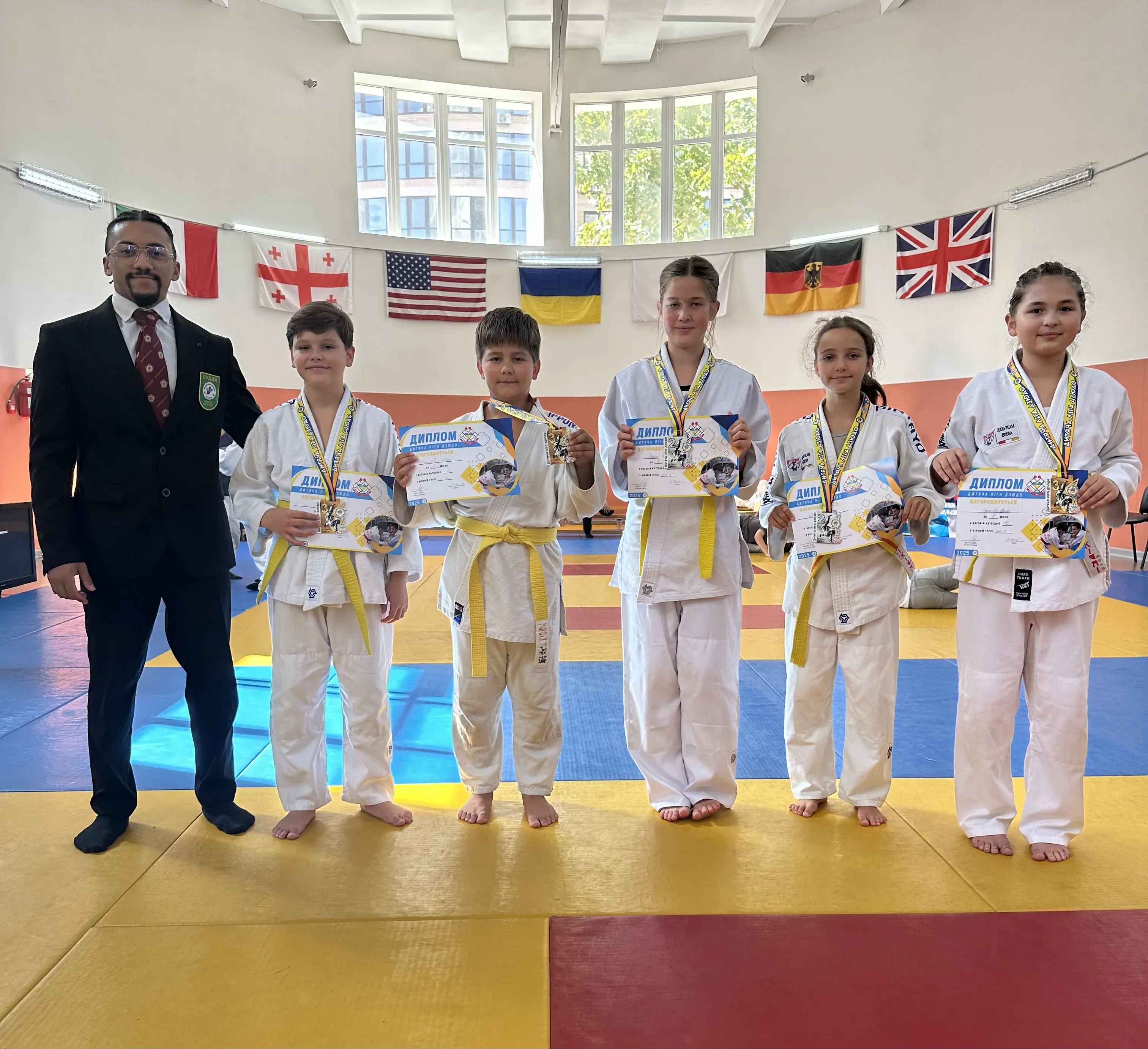 юні спортсмени на турнірі Дитяча ліга дзюдо Одеса 2026 тур 1